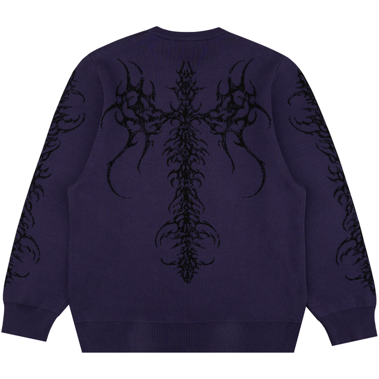 TRIBAL KNITTED SWEATER PURPLE