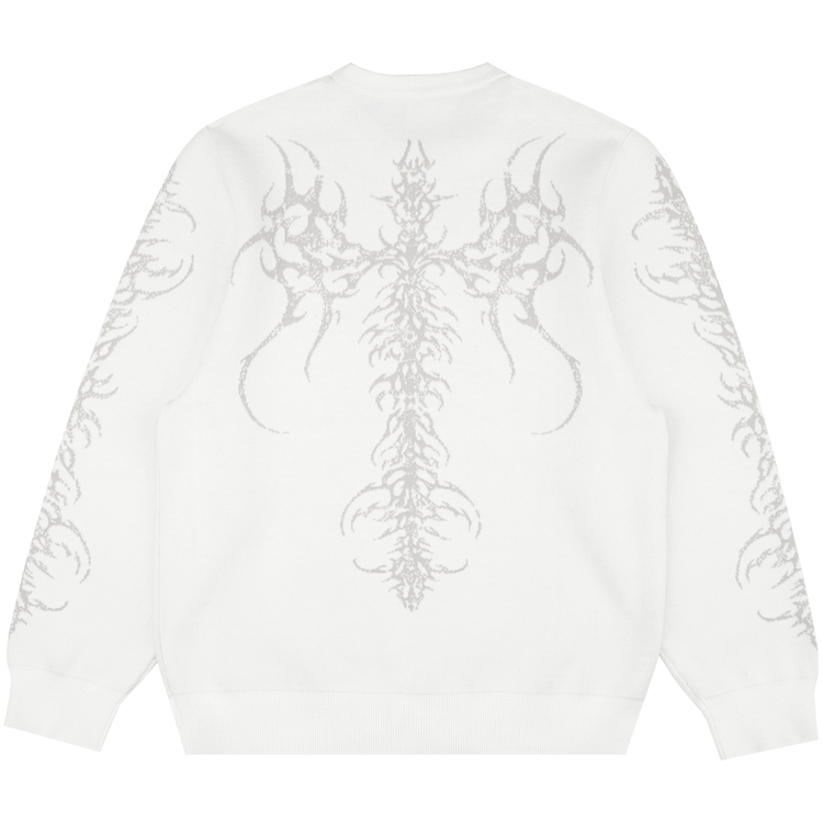 TRIBAL KNITTED SWEATER WHITE