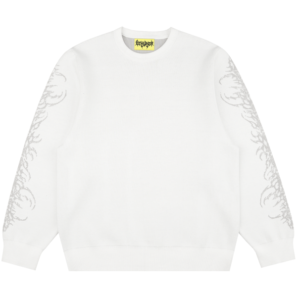 TRIBAL KNITTED SWEATER WHITE - Second Image