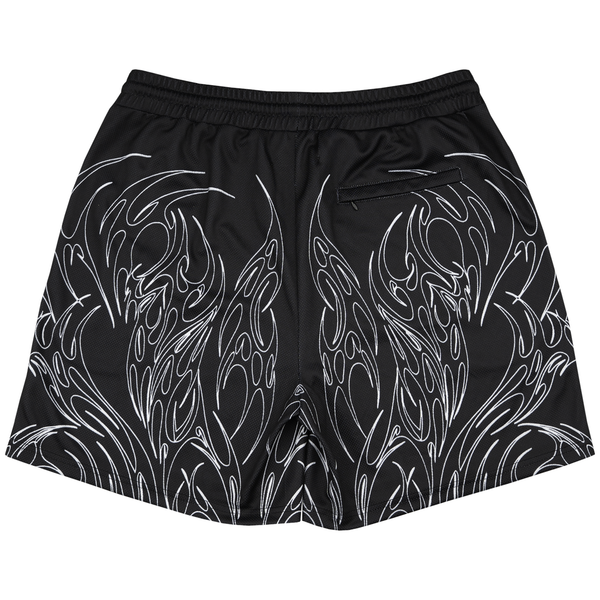 TRIBAL MESH SHORTS BLACK - Second Image