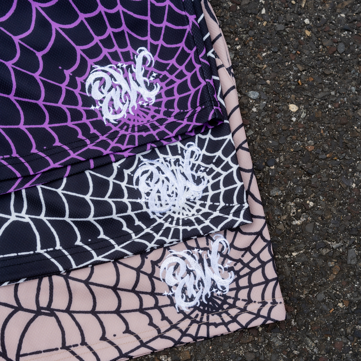 WEB MESH SHORTS LIGHT BROWN / BLACK