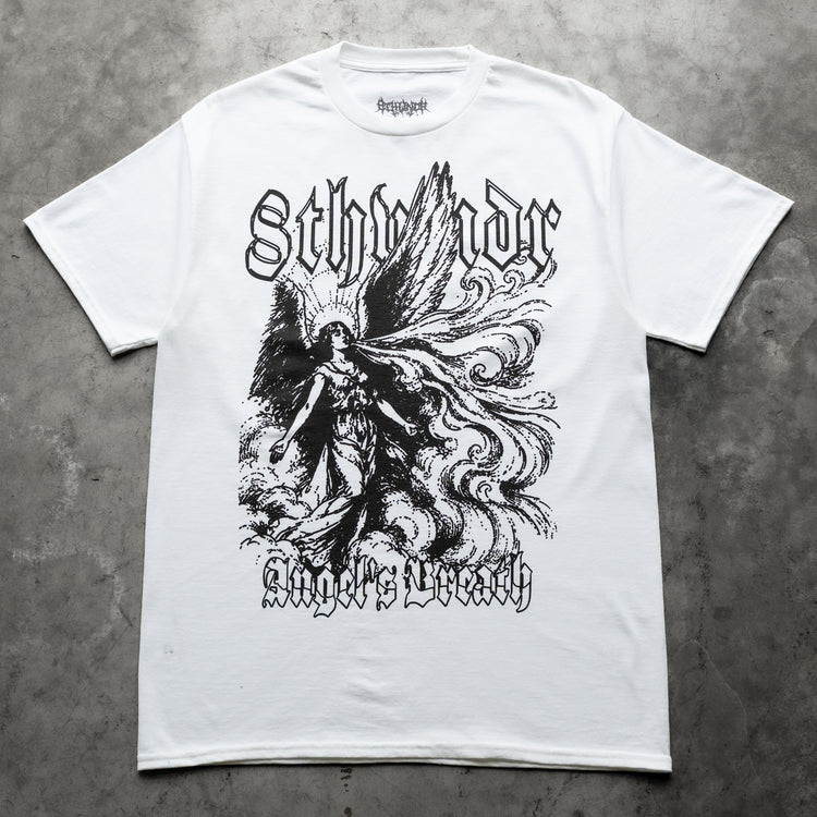 ANGEL’S BREATH TEE WHITE — concrete full front
