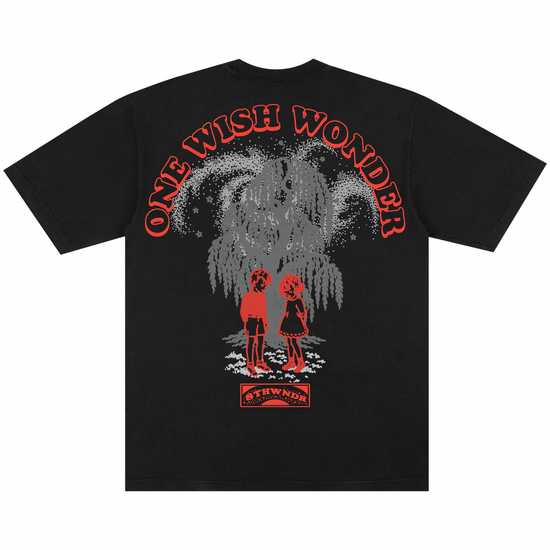 ONE WISH WONDER TEE BLACK — white background back