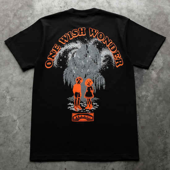 ONE WISH WONDER TEE BLACK — concrete full back