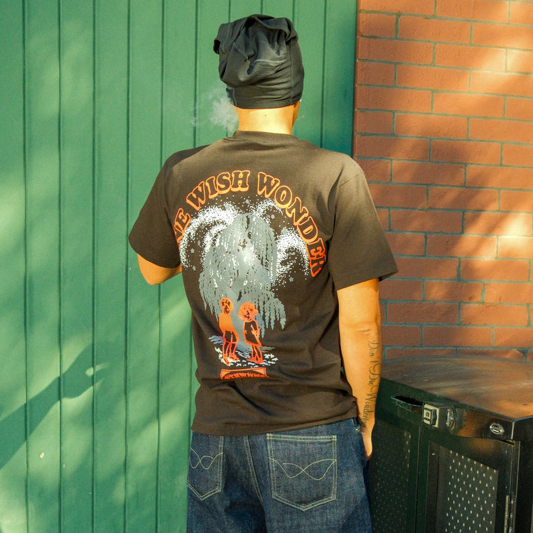 ONE WISH WONDER TEE BLACK — lookbook back