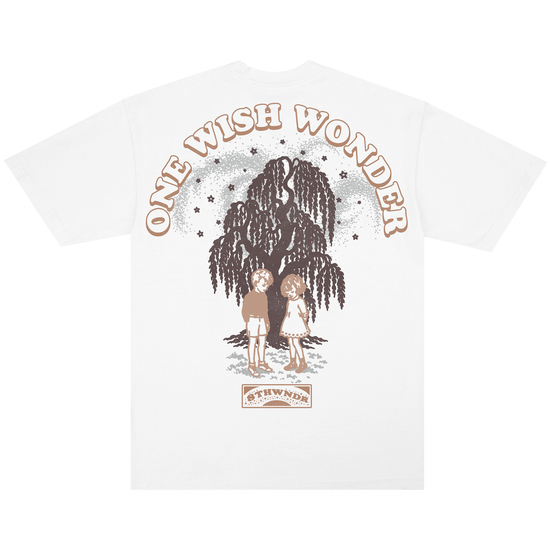 ONE WISH WONDER TEE WHITE — white background back