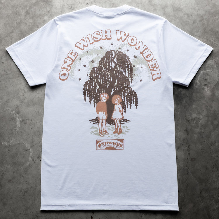 ONE WISH WONDER TEE WHITE — concrete full back