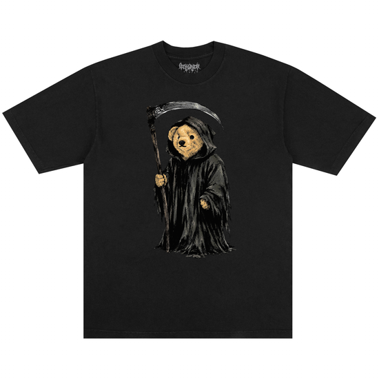 REAPER BEAR TEE BLACK — white background front