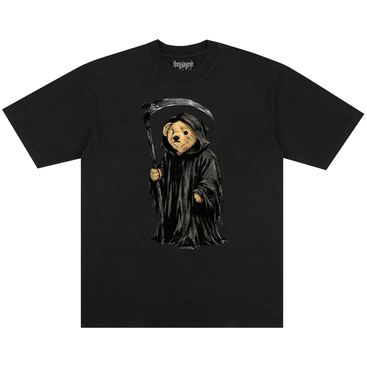 REAPER BEAR TEE BLACK — white background front