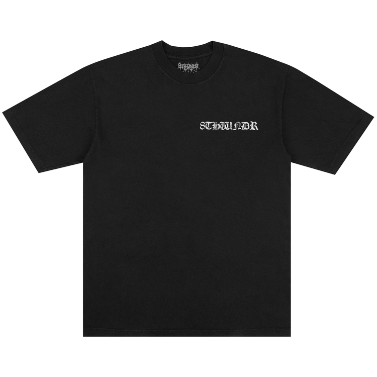 WEEPING ANGEL TEE BLACK — white background front