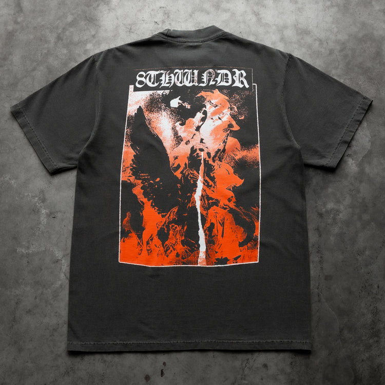 WEEPING ANGEL TEE VINTAGE BLACK — concrete full back
