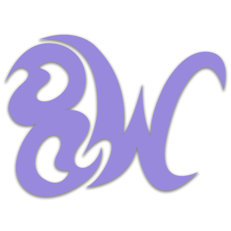 8W LOGO VINYL STICKER VIOLET (4 IN)